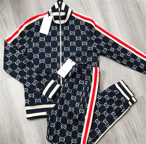 navy gucci tracksuit|gucci tracksuit price.